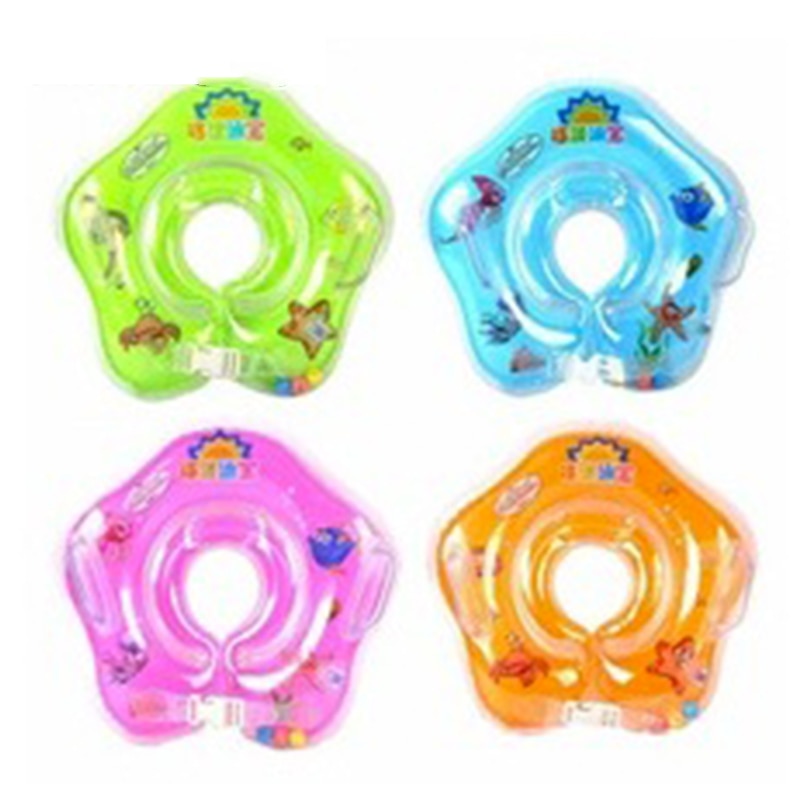 Swimming Baby Accessories Neck Ring Tube Safety Infant Float Circle for Bathing Inflatable Flamingo Inflatable Water